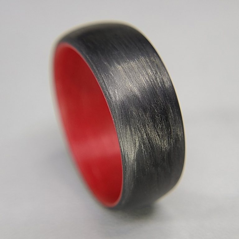 Carbon Fiber Legacy Ring with Red Interior CORE CARBON RINGS