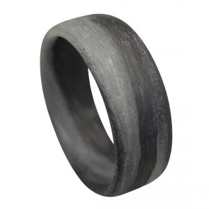 Carbon Fiber Grey Aqua Marbled Glow Ring