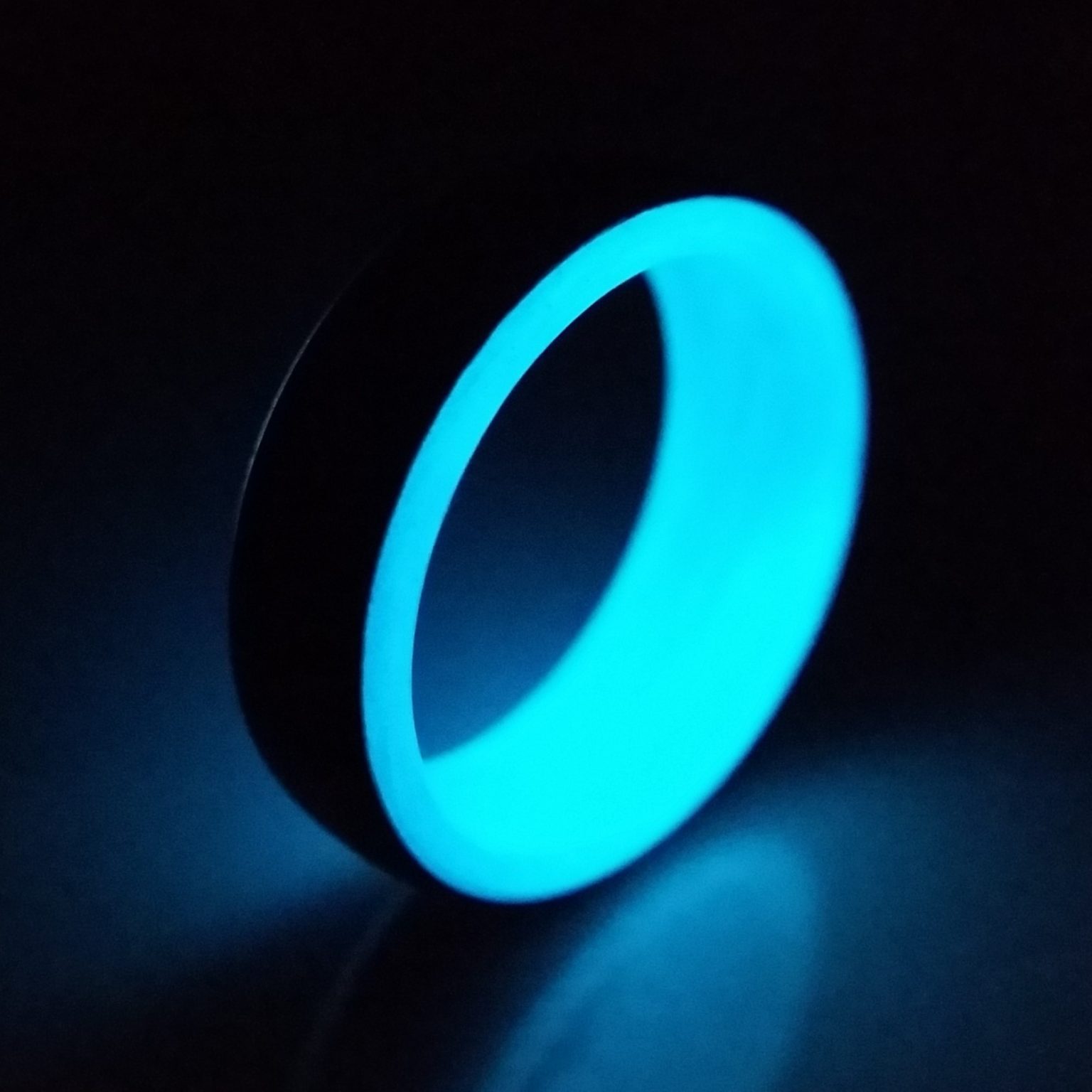 Carbon Fiber Green/Orange/Black Glow Ring CORE CARBON RINGS