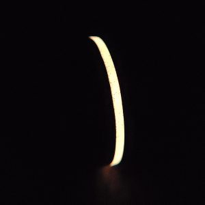 Legacy Carbon Ring with Red Glow Line