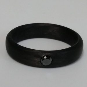 3mm Black Diamond Solitaire